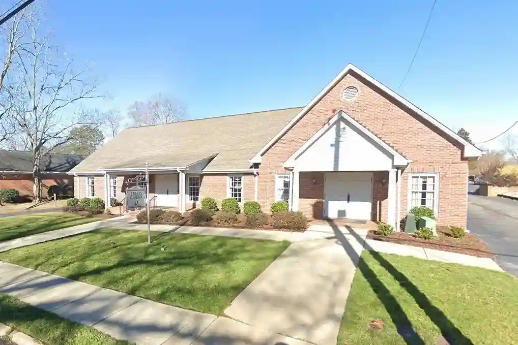 The exterior view of Bridges and Cameron Funeral Home Sanford NC, showcasing its welcoming facade.