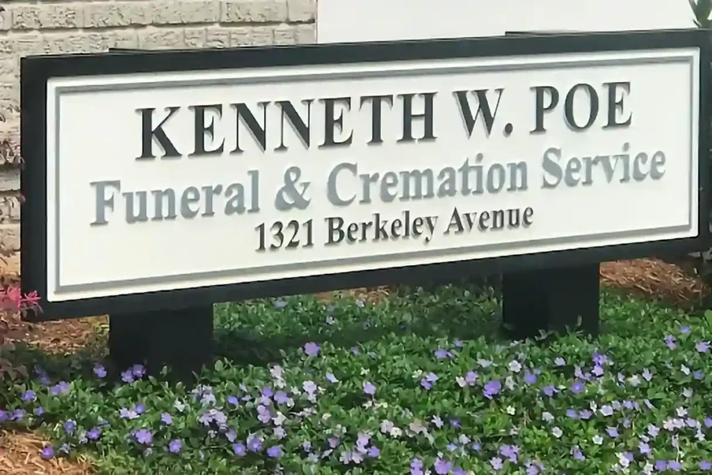 Kenneth Poe Funeral home building, a trusted funeral service provider in Charlotte, North Carolina.