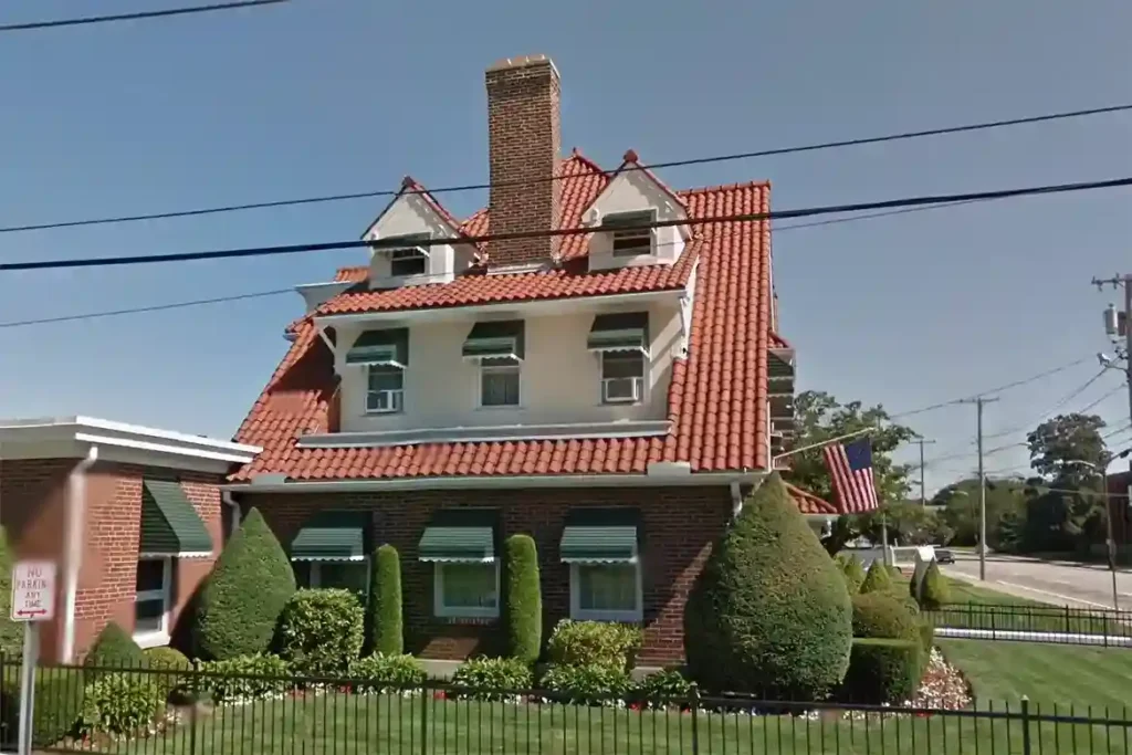 Exterior view of Tripp Funeral Home Pawtucket RI.